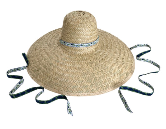 Geranium Sun Hat with Vintage Juniper Ribbon - Benefitting Bermuda National Trust