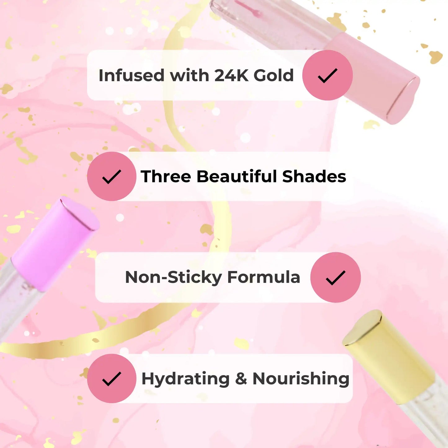 24K Gold Lip Gloss | Daily Health & Beauty