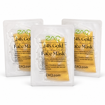 Mascarilla facial de hidrogel de oro de 24 quilates 