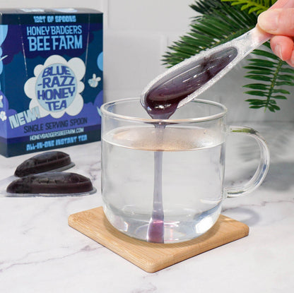 Cuchara de miel Badgers / Té de miel Blue Razz