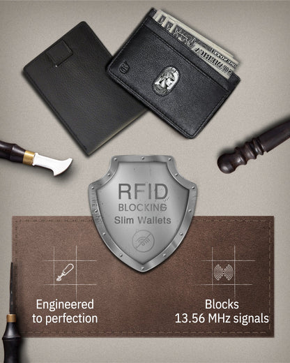 Slim Bifold Wallet With Pull Strap