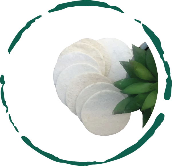 Almohadillas de lufa naturales, 5 unidades