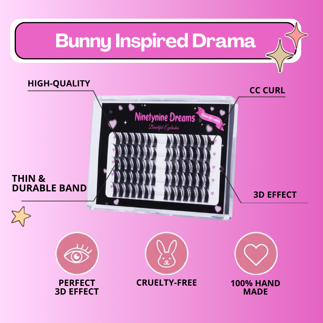 70PCs Bunny Ear Lashes