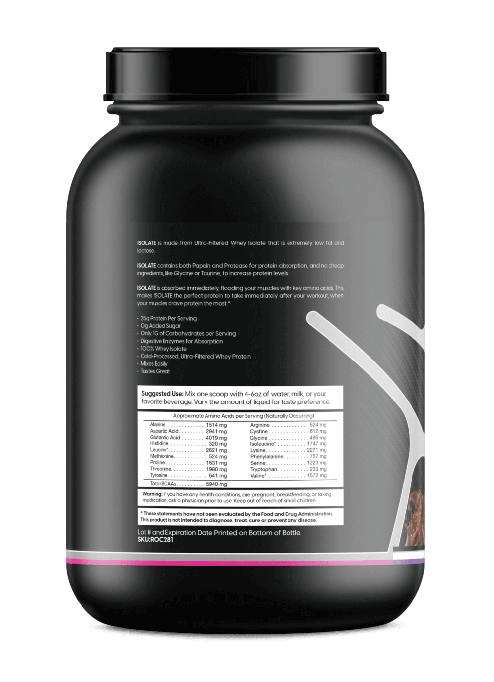 Whey Isolate Protein – Chocolate 2LB