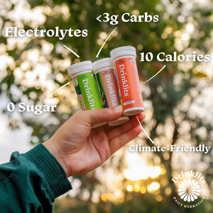 Lemon-Lime Electrolyte Hydration Tablets - 2 Tubes | 20 Servings