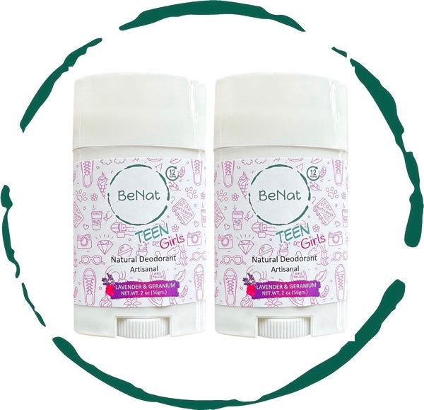 2-Pack all-Natural Deodorants for Kids & Teens
