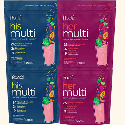 Paquete de bienestar para parejas: El multivitamínico hidratante para ella y para él