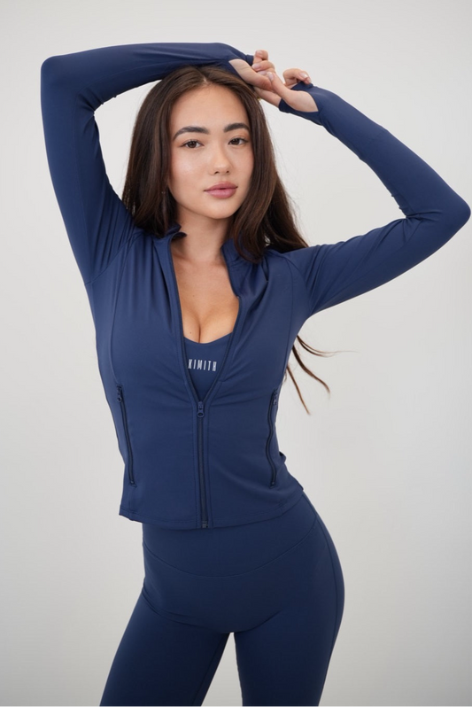 Chaqueta azul marino de ajuste perfecto I Live in Luxury