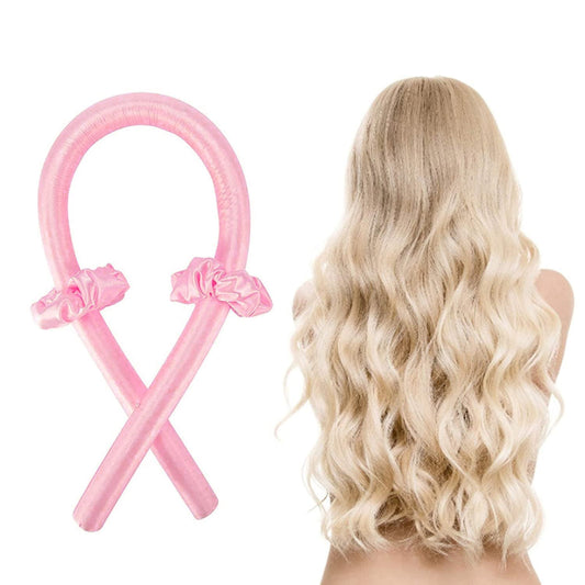HEATLESS CURLER FUCHSIA with 2 elastic bangs
