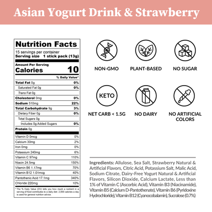 Yogurt Drink & Strawberry Electrolytes - Zero Sugar