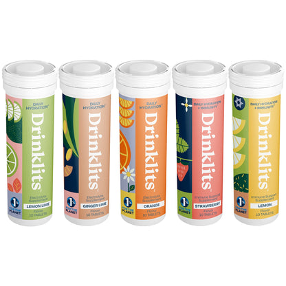 Hydration + Immunity Bundle: Tablets in 5 Flavors - 5 Tubes | 50 Servings