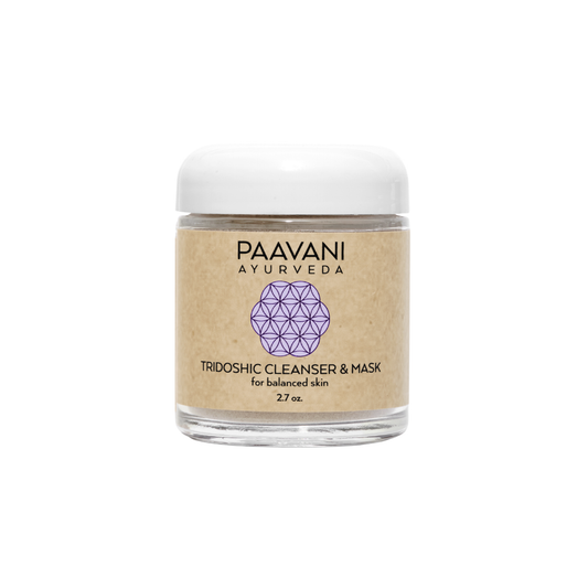 Nettoyant et masque tridoshique | Grains nettoyants ayurvédiques pour une peau équilibrée et éclatante