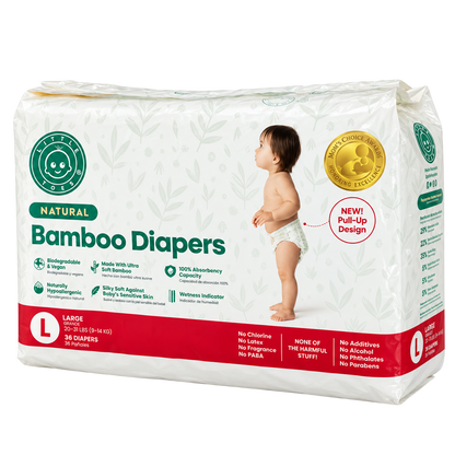 Little Toes® Natural Bamboo Diapers — 36 Pack
