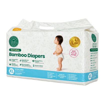 Little Toes® Natural Bamboo Diapers — 36 Pack