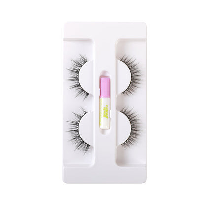 False Eyelashes with Adhesive