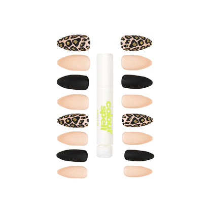 Press On Nails & Glue - Stiletto Cheetah