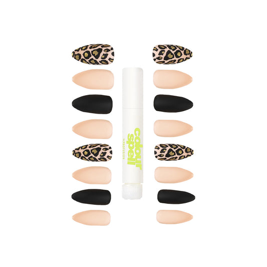 Press On Nails & Glue - Stiletto Cheetah
