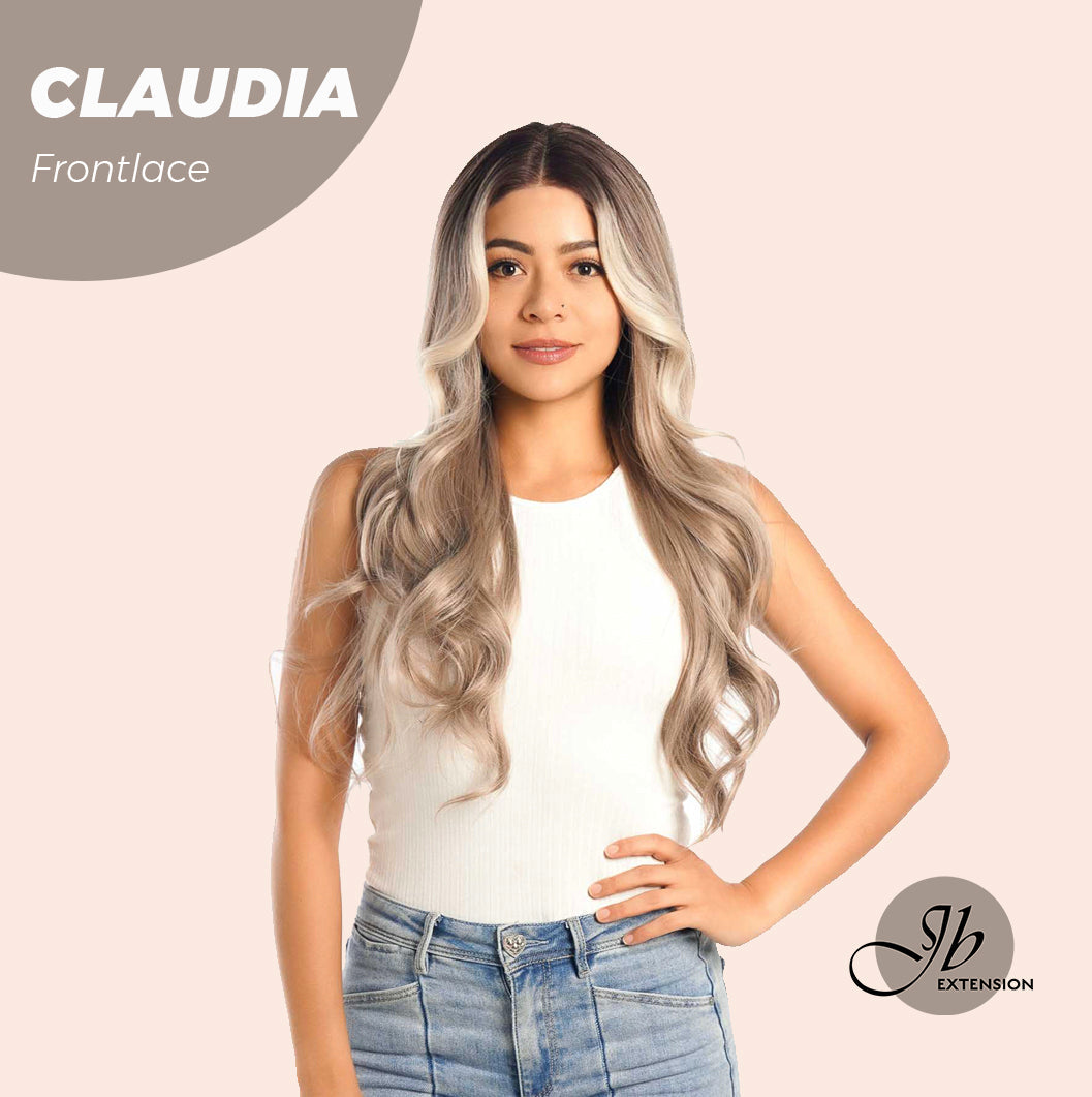 JBEXTENSION 27 Inches Blonde Curly Pre-Cut Frontlace Glueless Wig CLAUDIA