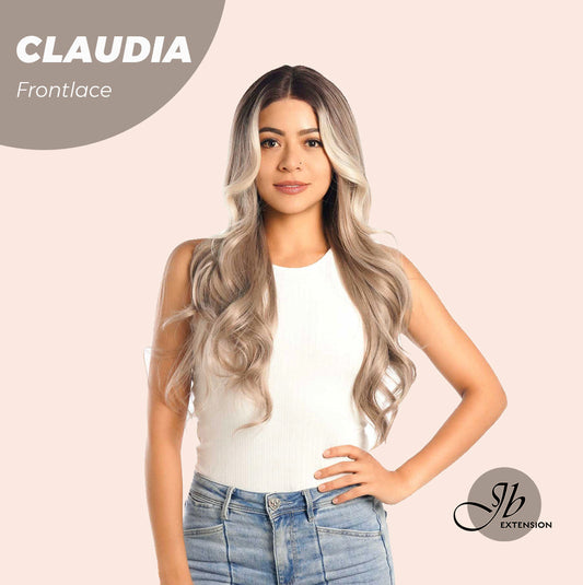 JBEXTENSION 27 Inches Blonde Curly Pre-Cut Frontlace Glueless Wig CLAUDIA
