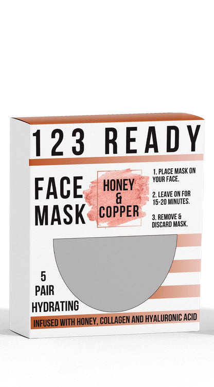 123 READY HONEY & COPPER HYDRATING GEL FACE MASK 1PC