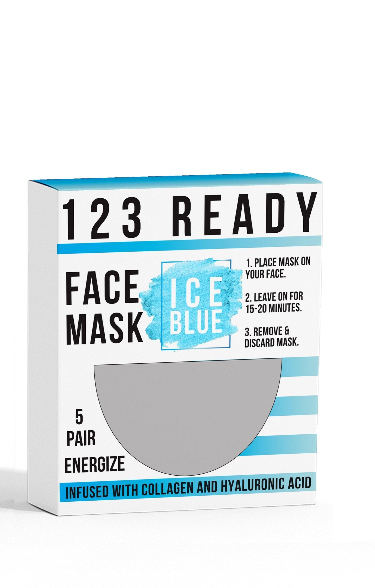 Ice Blue Gel Face Mask 5 Pc