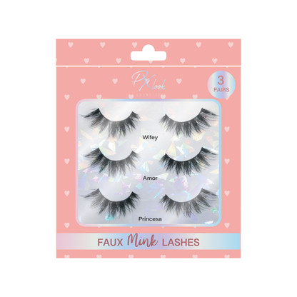 3 Pair Faux Mink Lashes Set