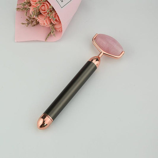 ZAQ Roll-On Rose Quartz W-Sonic Vibrating Face Roller