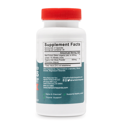 Organic Sea Moss & Beet Root Capsules - 60 Count