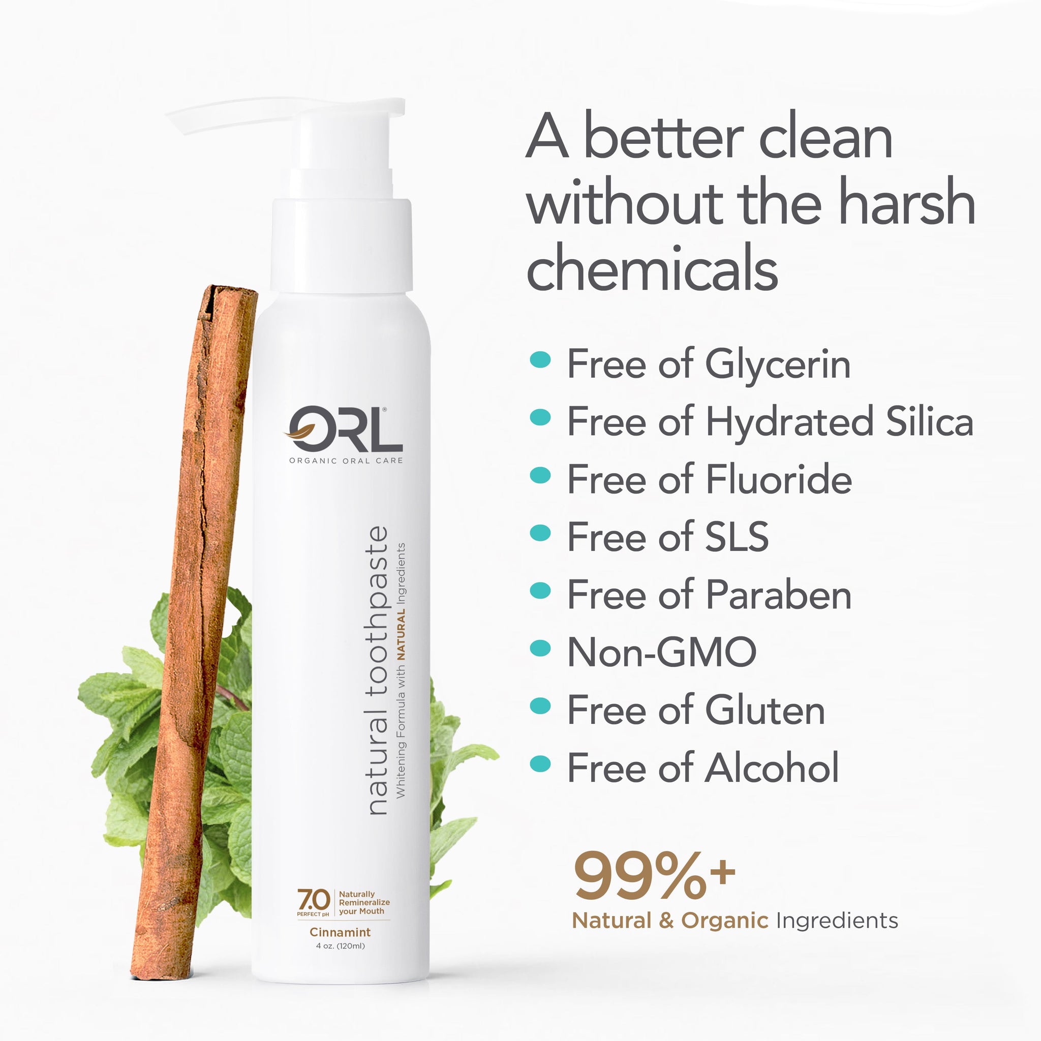 Fluoride-Free Organic & Natural Hydroxyapatite Toothpaste