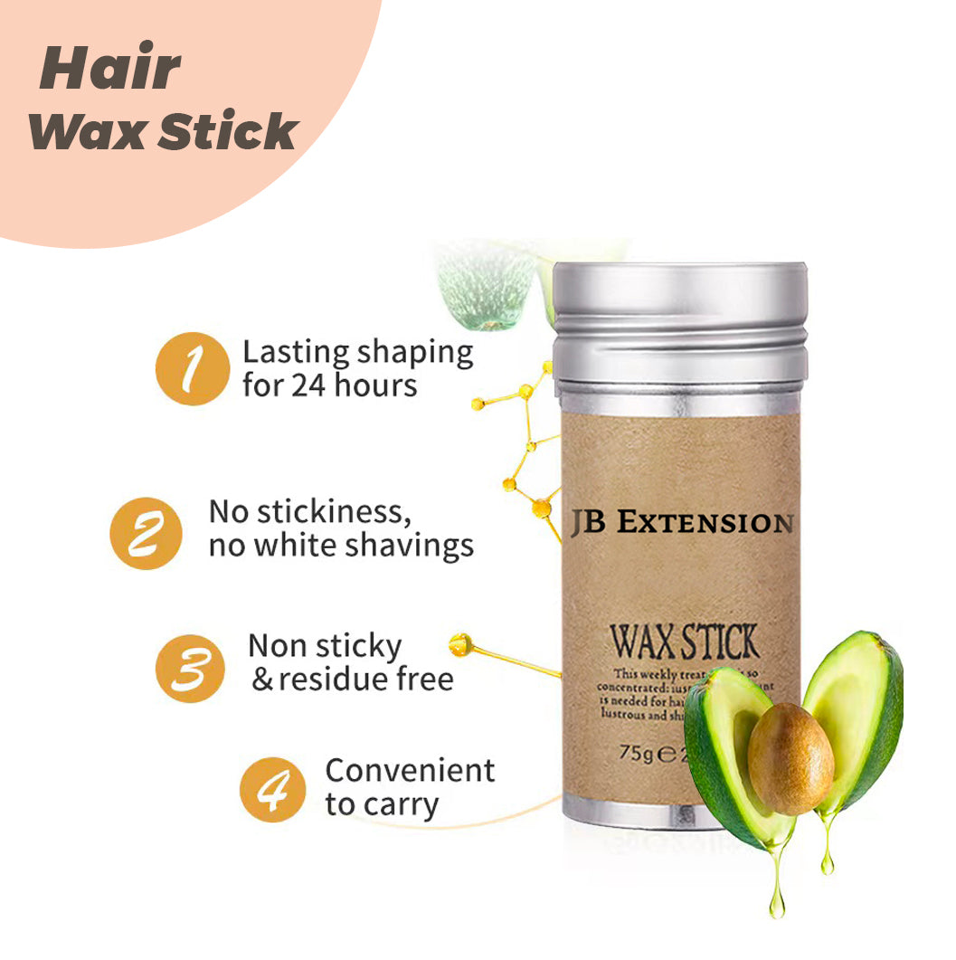 JBextension Hair Wax Stick, Wax Stick for Hair Wigs Fly away Hair Tamer Stick for Smoothing Flyaways & Taming Frizz 1Pcs