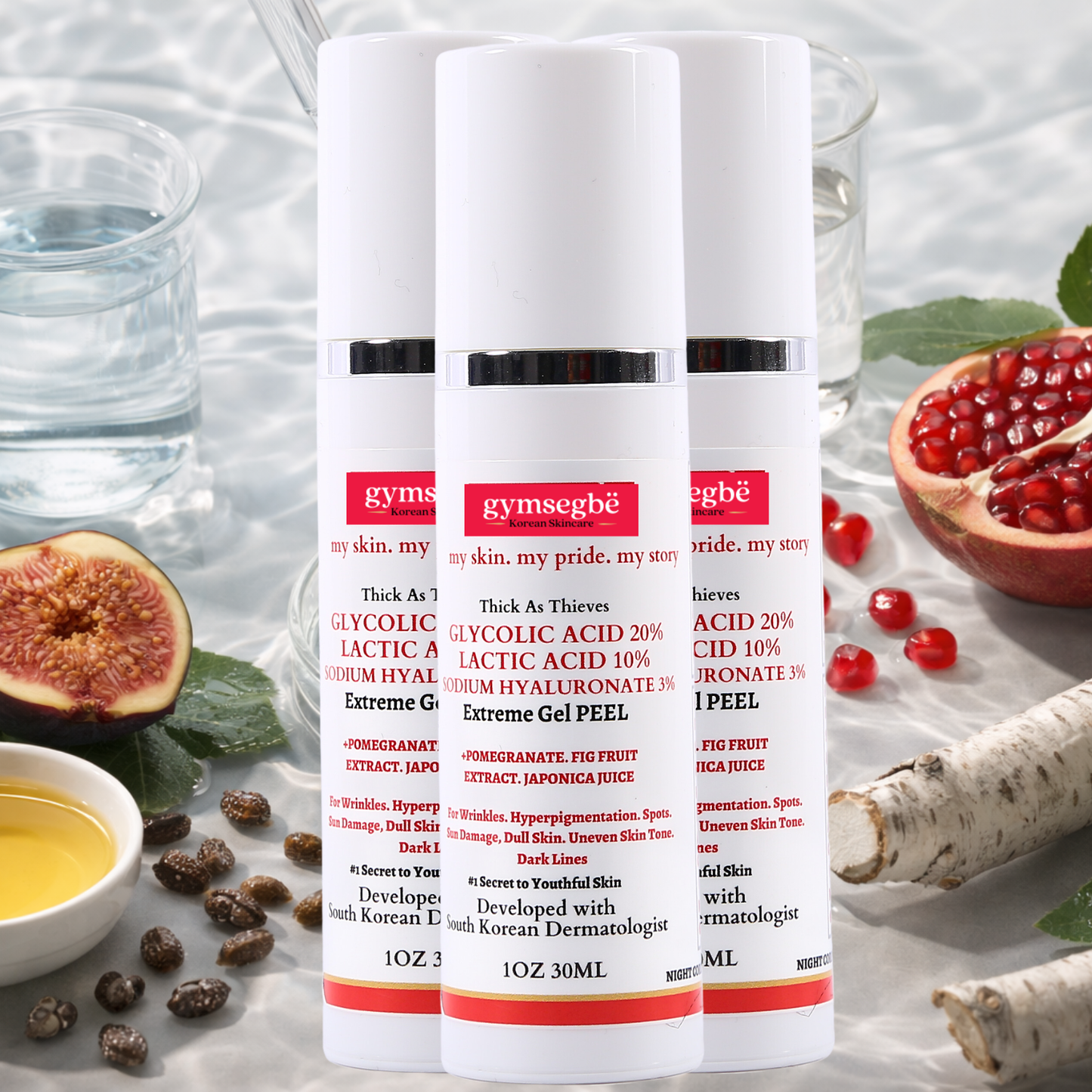 Gel exfoliante extremo con ácido glicólico puro y ácido láctico Thick As Thieves - 30 ml 