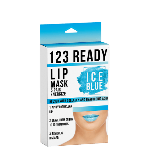 123 Ready ICE BLUE ENERGIZE GEL LIP PATCHES 5PC