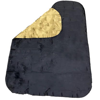 24K Barber Cape Reversible Black - Gold
