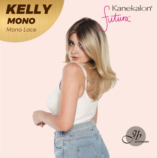 JBEXTENSION KELLY MONO Monofilament Handmade Wig 6X5 Full Monofilament Hand Tied Top Wig 22 Inches Blonde Color Wolf Cut Full Mono Lace Glueless Wig KELLY MONO