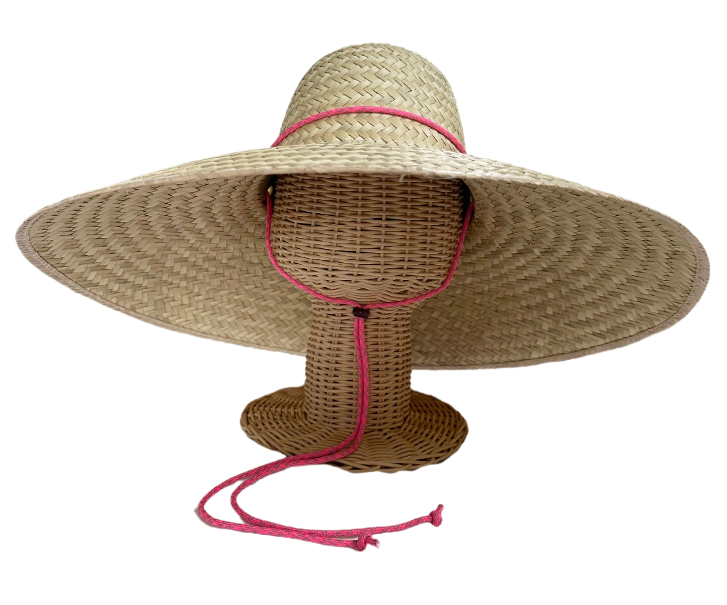 Geranium Sun Hat - Pink Paracord Lanyard with Amethyst Toggle