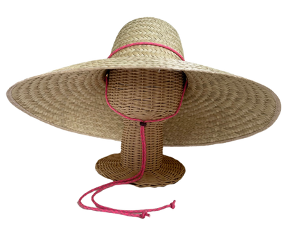 Geranium Sun Hat - Pink Paracord Lanyard with Amethyst Toggle