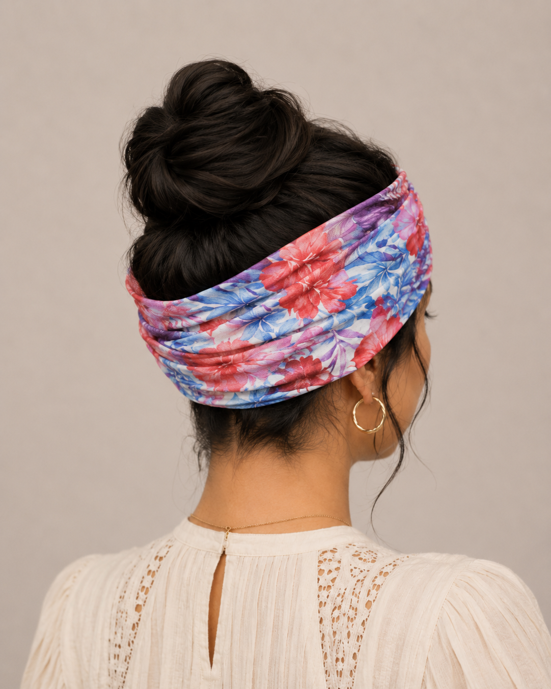Rue – Long Style Sports Wrap (Crimson Bloom Jungle)