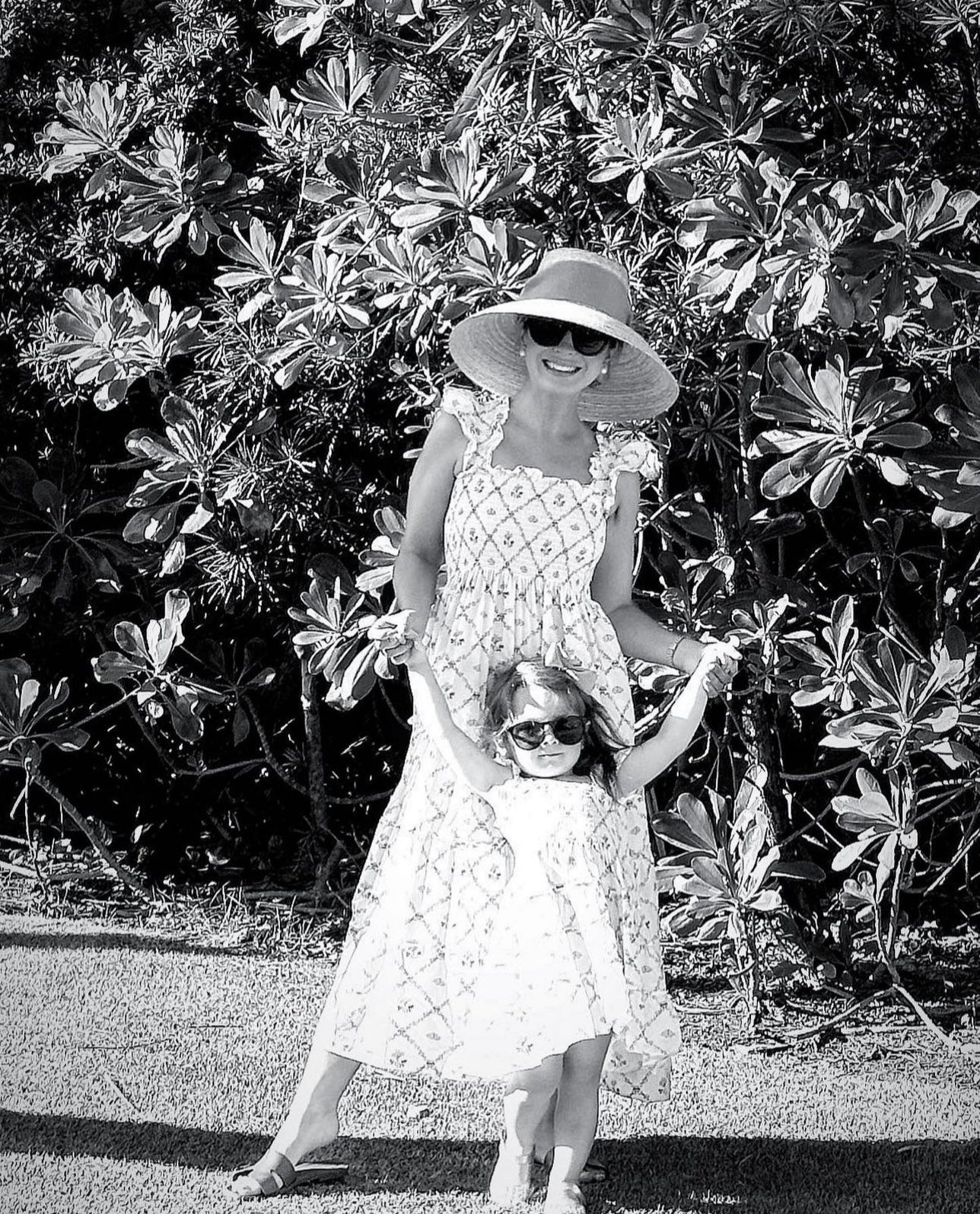 Wildflower Sun Hat - Long Brown Greek Key Ribbon with Rose Quartz Gemstone Toggle