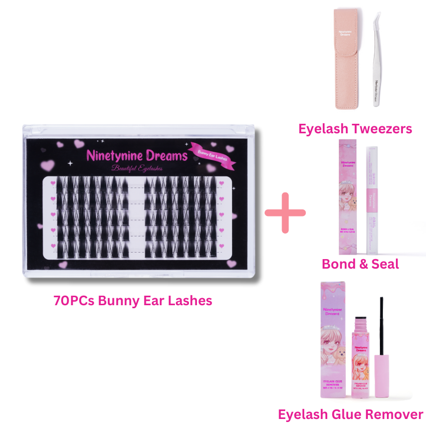 70PCs Bunny Ear Lashes