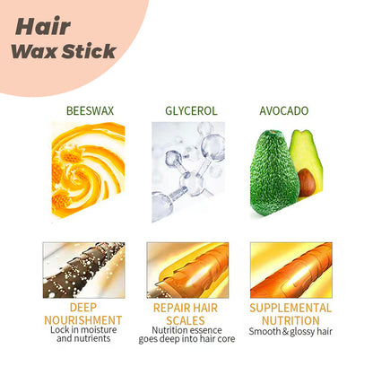 JBextension Hair Wax Stick, Wax Stick for Hair Wigs Fly away Hair Tamer Stick for Smoothing Flyaways & Taming Frizz 1Pcs