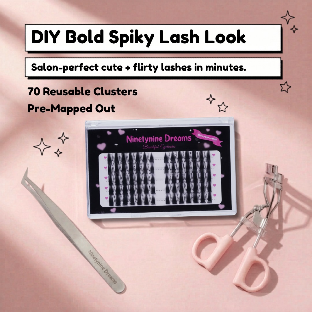 70PCs Bunny Ear Lashes