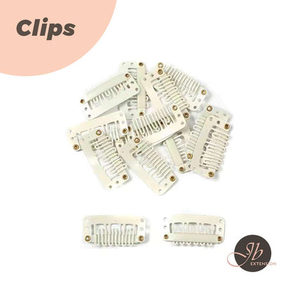 JBextension 10 PCS 6-Teeth U-Shape Snap Clips for Hair Extensions - 3.3cm/1.3inch 10 PCS