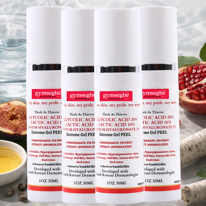 Gel exfoliante extremo con ácido glicólico puro y ácido láctico Thick As Thieves - 30 ml 