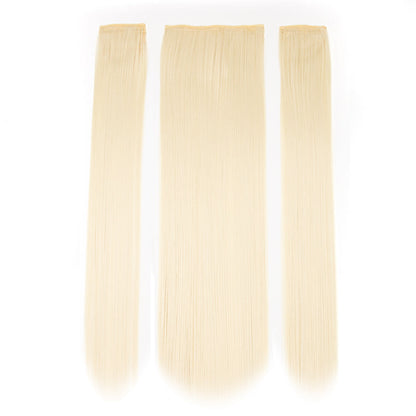 JBEXTENSION 3 PCS Hair Extension Clip Hair Extensions for Women Long Soft straight Clip  Extensions Synthetic Double Weft Hair Full Head 24 Inch