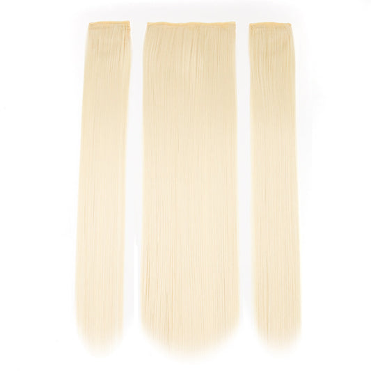 JBEXTENSION 3 PCS Hair Extension Clip Hair Extensions for Women Long Soft straight Clip  Extensions Synthetic Double Weft Hair Full Head 24 Inch