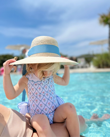 Buttercup Little Girl’s Hat - Thin Navy Grosgrain Ribbon