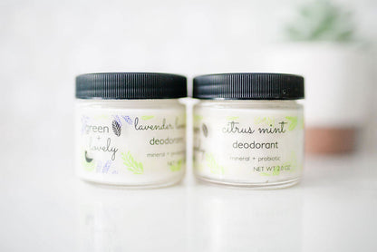 DEODORANT Citrus Mint - Mineral + Probiotic - Vegan