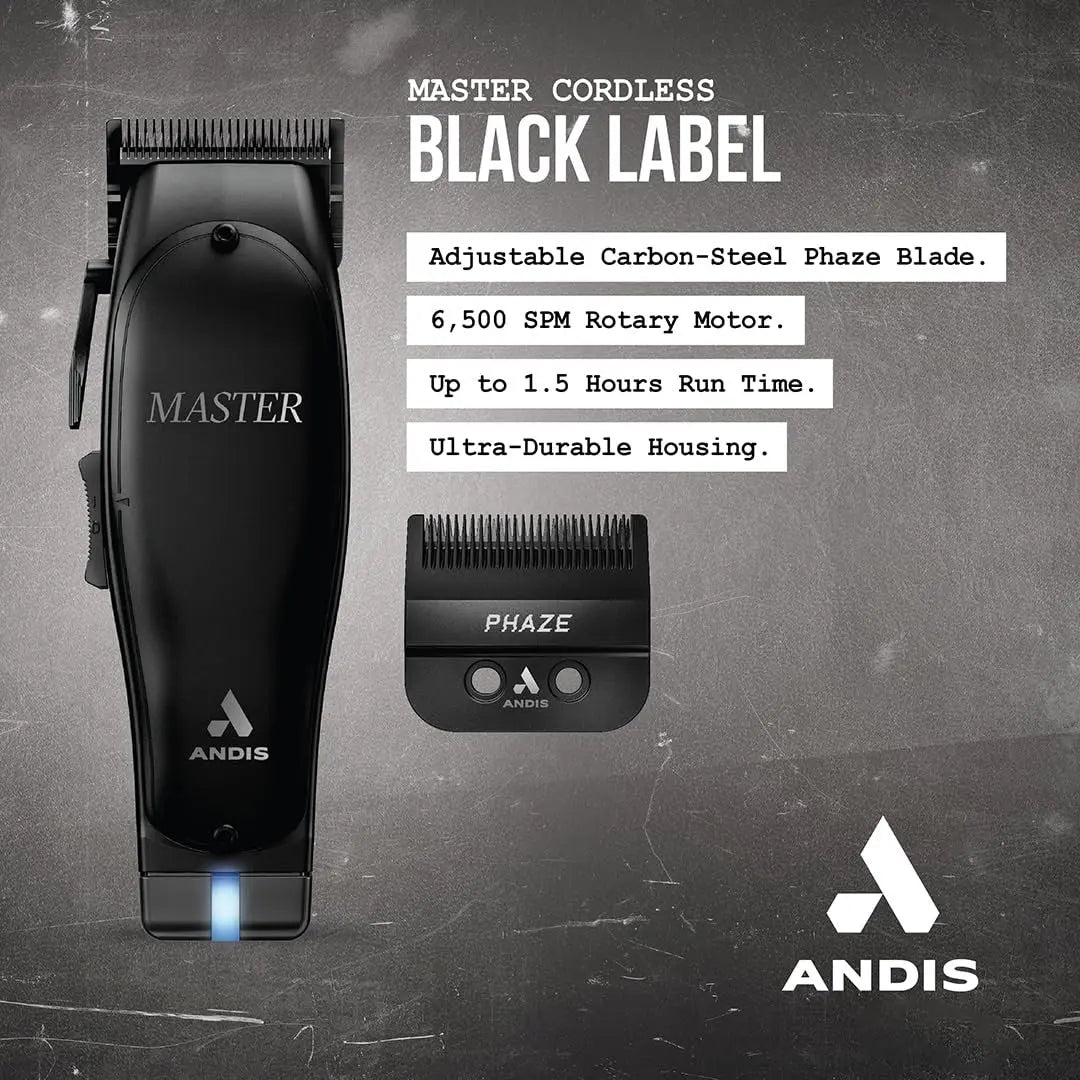 Andis Master Cordless Black Label Special Edition with Phaze Blade