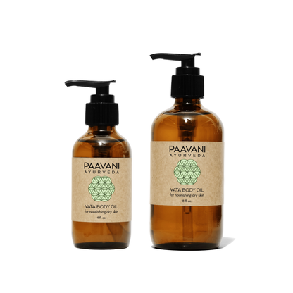 Aceite corporal Vata | Aceite abhyanga ayurvédico nutritivo para piel seca