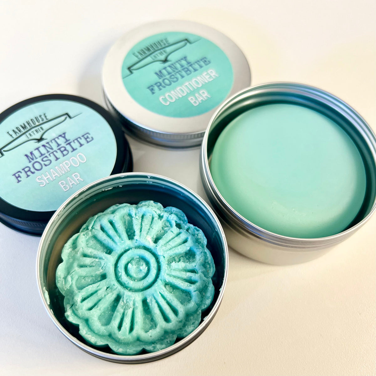 Après-shampoing solide givré à la menthe